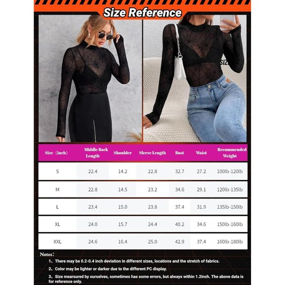 Women Pat4 Long Sleeve Mock Neck Fitted Sexy See Through Mesh Going Out Tops - Picture 7 of 7